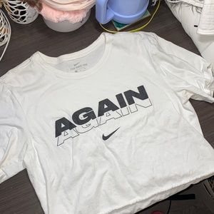 Nike “Again” Cropped Tee